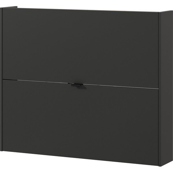Antracitový výklopný/závěsný botník v dekoru dubu 100x83x18 cm Ameca – Germania
