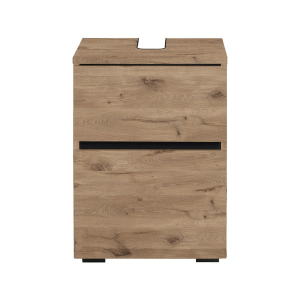 Skříňka pod umyvadlo v dekoru dubu v přírodní barvě 40x55 cm Wisla – Støraa