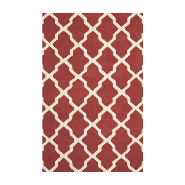 Vlněný koberec Safavieh Ava Red, 243 x 152 cm