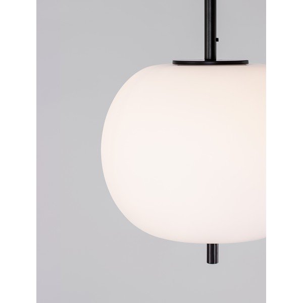 Bílé/černé skleněné závěsné svítidlo ø 30 cm Lato – Nova Luce-image-1