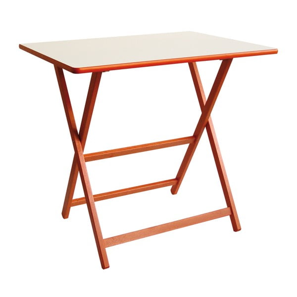Oranžový skládací stůl z bukového dřeva Valdomo Papillon, 60 x 80 cm