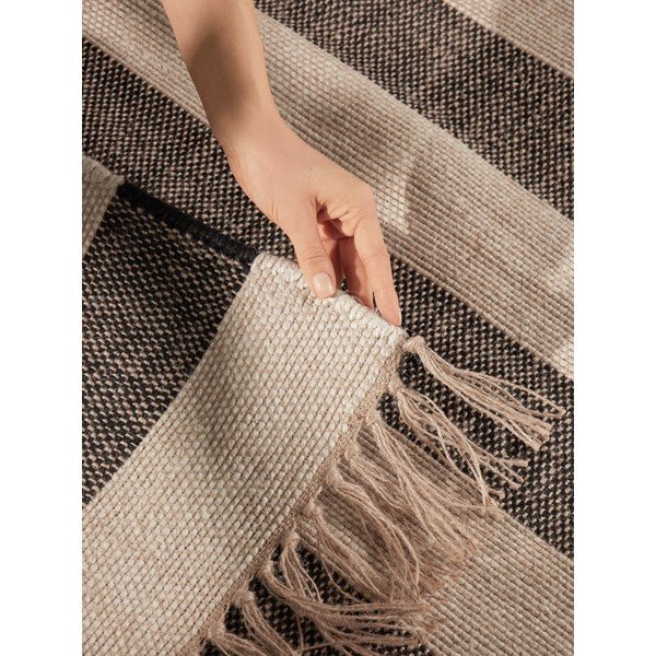 Černý/krémový oboustranný/ručně tkaný jutový koberec 160x230 cm Playa – Hanse Home-image-2