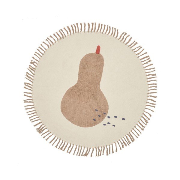 Slonovinový bavlněný dětský koberec ø120 cm Tamya – Kave Home