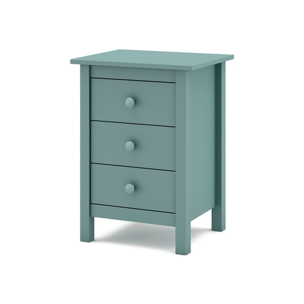 Dětský noční stolek z borovicového dřeva v petrolejové barvě Max – Marckeric-image-3
