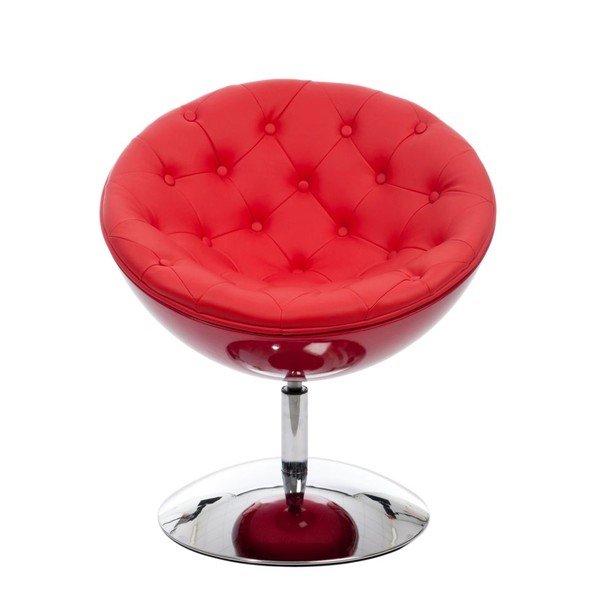 Křeslo Button Red, 70x63x77 cm-image-1