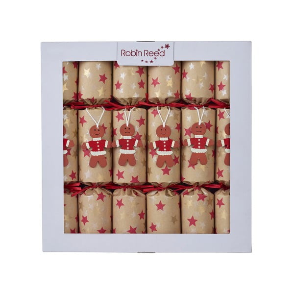 Vánoční crackery v sadě 6 ks Gingerbread - Robin Reed