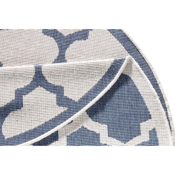 Modro-krémový venkovní koberec NORTHRUGS Palermo, ⌀ 200 cm-image-4