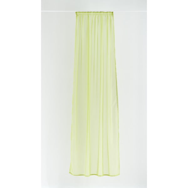 Žluto-zelená záclona 140x245 cm Voile – Mendola Fabrics