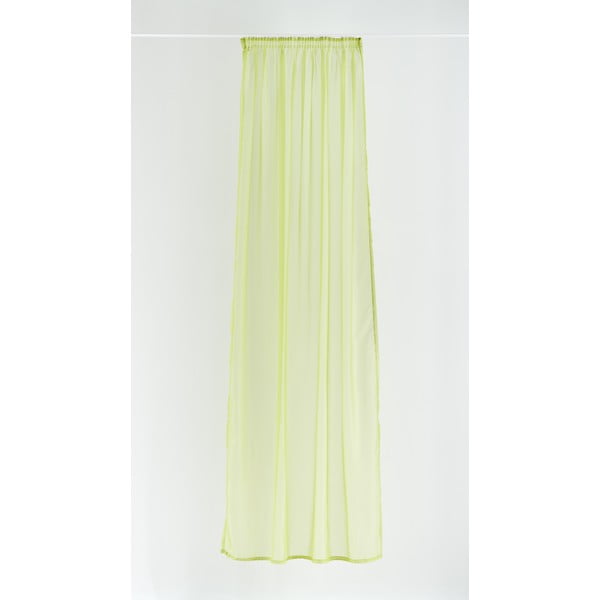Žluto-zelená záclona 140x245 cm Voile – Mendola Fabrics