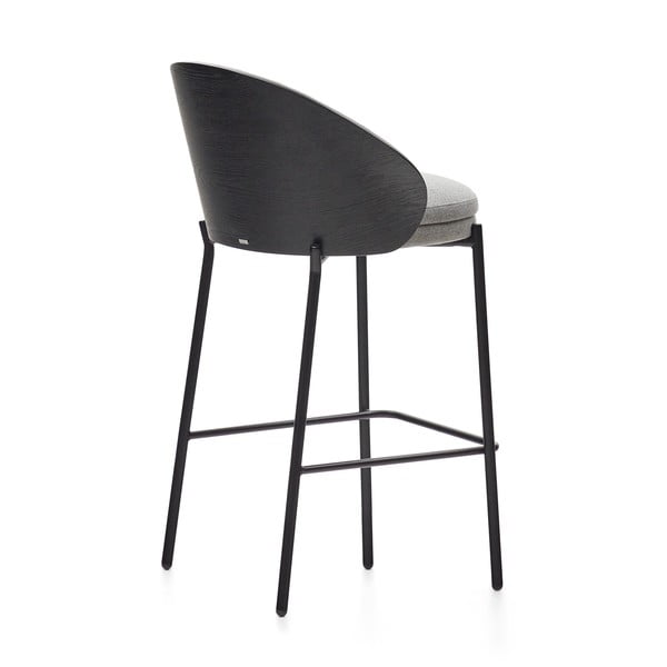 Černo-šedá barová židle (výška sedáku 65 cm) Eamy – Kave Home-image-4