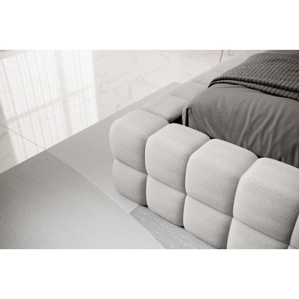 Šedá čalouněná dvoulůžková postel s úložným prostorem s roštem 160x200 cm Dizzle – ELTAP-image-4