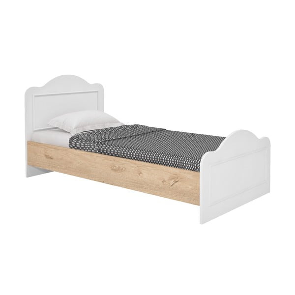 Jednolůžková postel v bílo-přírodní barvě 90x190 cm Alessa – Kalune Design
