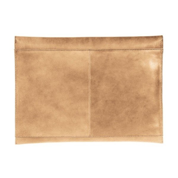 Béžový kožený obal na notebook 13" ve tvaru obálky O My Bag Office-image-1