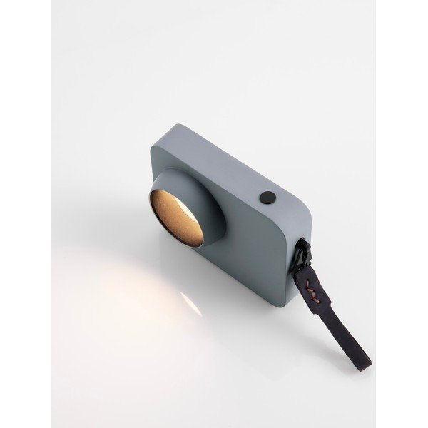 Šedomodrá kovová LED stmívatelná stolní lampa (výška 11 cm) Kedros – Nova Luce-image-4