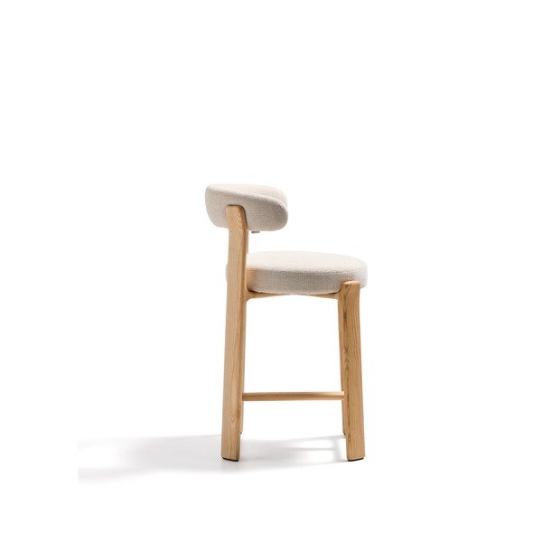 Béžová/ve světle přírodní barvě barová židle z jasanového dřeva (výška sedáku 65 cm) Granite – Kave Home-image-3