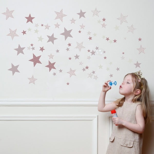 Růžové nástěnné samolepky Art For Kids Constellation