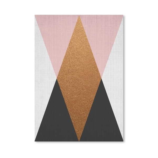 Plakát Geometric Pink Bronze