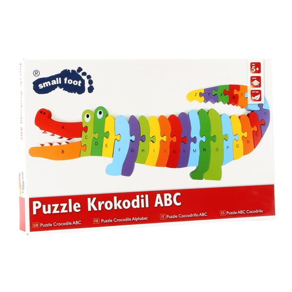 Vzdělávací dřevěné puzzle Legler Crocodile ABC-image-3