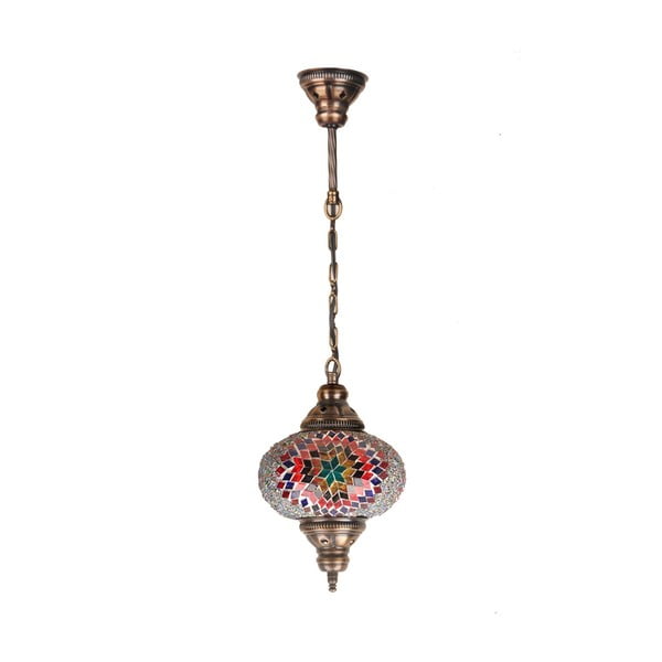 Skleněná ručně vyrobená závěsná lampa Lily, ⌀  17 cm