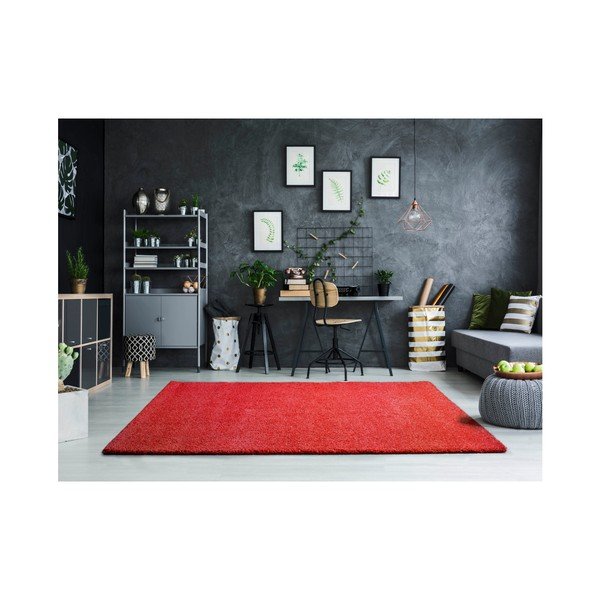 Červený koberec Universal Khitan Liso Red, 100 x 150 cm-image-1
