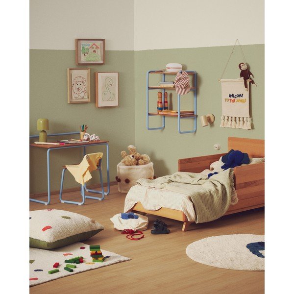 Modrá kovová dětská židle Tinn – Kave Home-image-1