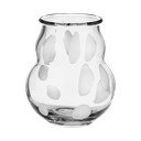 Bílá skleněná ručně vyrobená váza (výška 22 cm) Dam – noo.ma