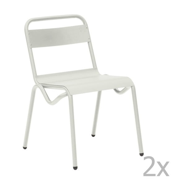 Sada 2 bílých zahradních židlí Isimar Anglet