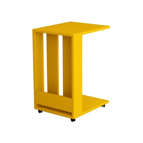 Žlutý příruční stolek Homitis Alfa