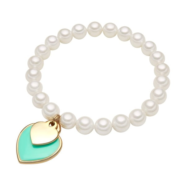 Náramek s bílou perlou Perldesse Are, ⌀ 0,8 x délka 19 cm