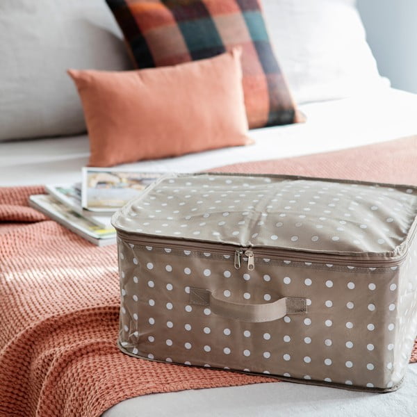 Béžový box na uložení oblečení Compactor Dots, 46 x 20,5 cm-image-1