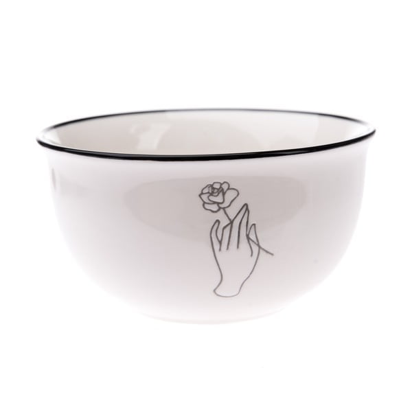 Bílá porcelánová miska ø 13 cm - Dakls