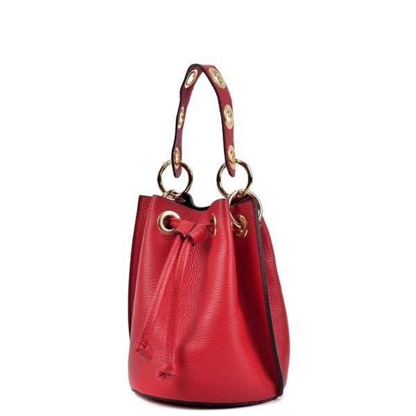 Červená kožená kabelka Roberta M Tera Rosso-image-4