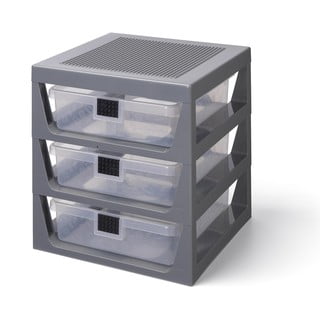 Šedý organizér se 3 zásuvkami LEGO® Storage