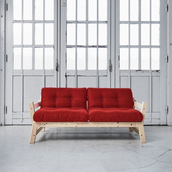 Rozkládací pohovka Karup Step Natural/Passion Red-image-1