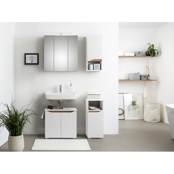 Bílá nízká závěsná skříňka bez umyvadla 60x53 cm Set 857 – Pelipal-image-1