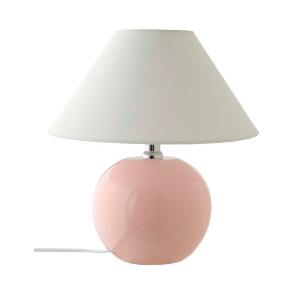 Světle růžová/krémová keramická stolní lampa (výška 29 cm) Karamell – Jotex