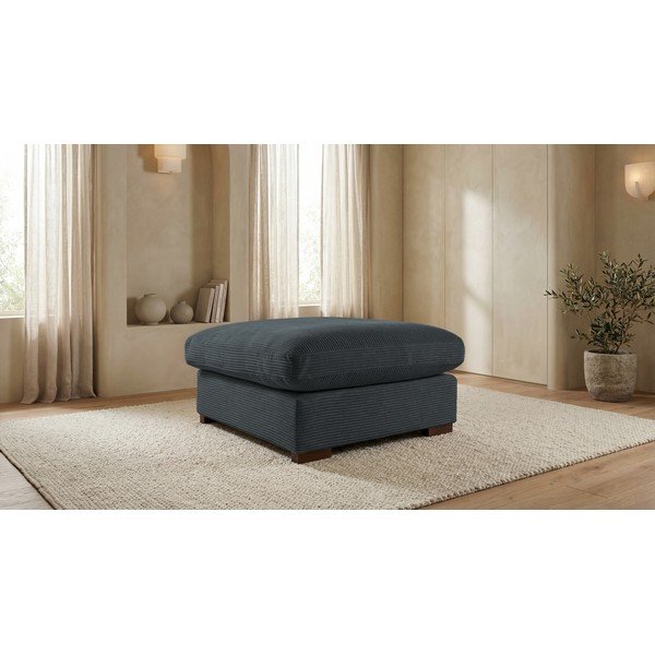 Šedý manšestrový taburet Comfy – Scandic-image-1