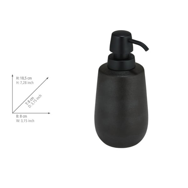 Černý keramický dávkovač mýdla 490 ml Nerno – Wenko-image-1