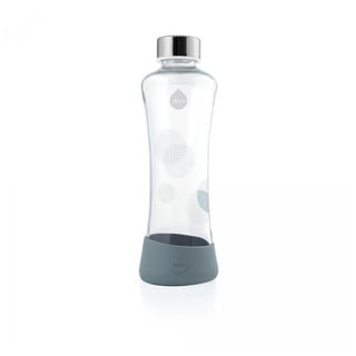 Šedá láhev z borosilikátového skla Equa Metallic, 550 ml