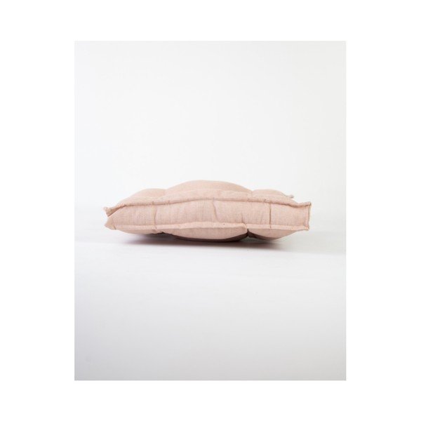 Světle růžový polštář s příměsí lnu Surdic Square, 37 x 37 cm-image-1