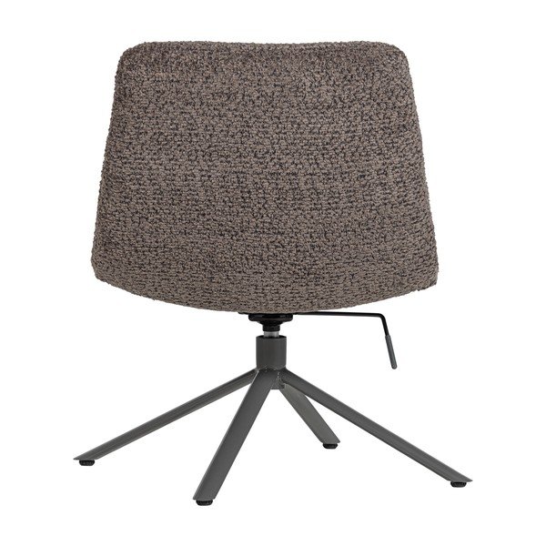 Hnědé otočné křeslo z textilie bouclé Soren – WOOOD-image-4