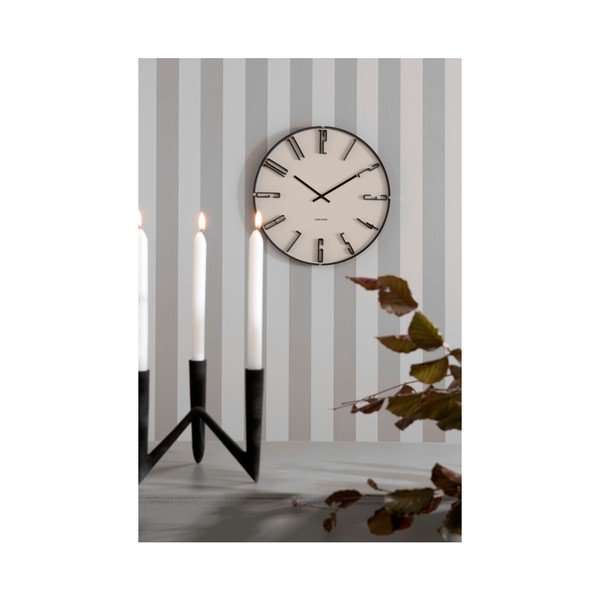 Bílé nástěnné hodiny Karlsson Sentient, ⌀ 40 cm-image-2