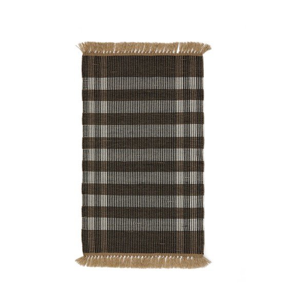 Černý oboustranný/ručně tkaný koberec 60x90 cm Barani – Kave Home