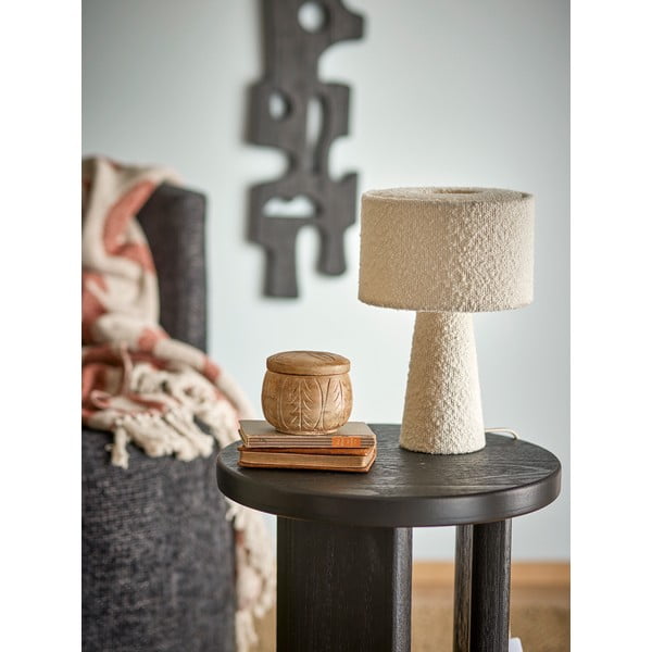 Bílá stolní lampa s textilním stínidlem (výška 30 cm) Emmie – Bloomingville-image-3