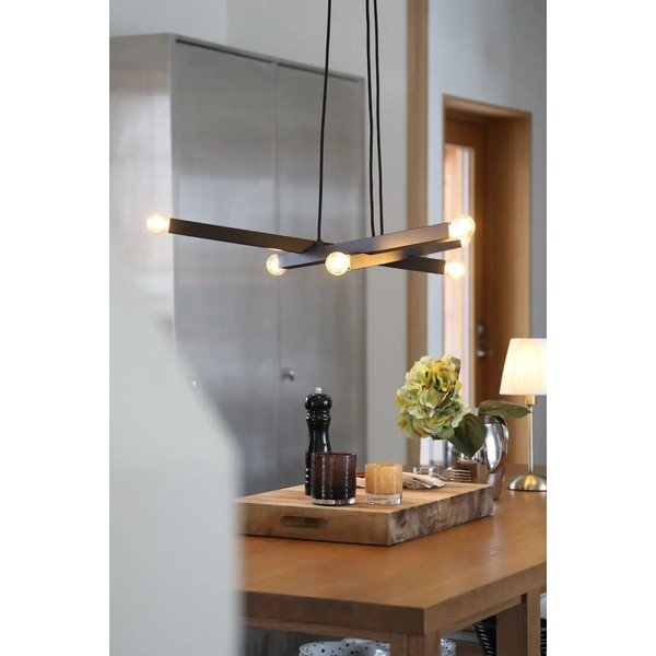 Černé kovové závěsné svítidlo Stack – Markslöjd-image-2