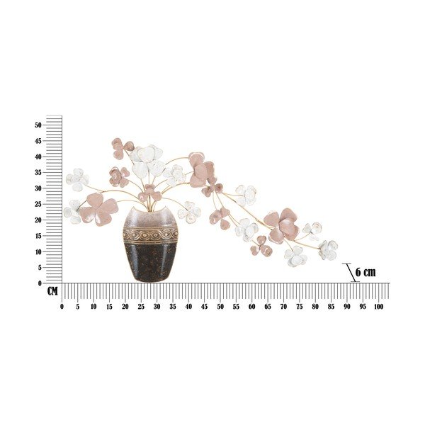 Nástěnná kovová dekorace Mauro Ferretti Vase, 87,5 x 46 cm-image-2