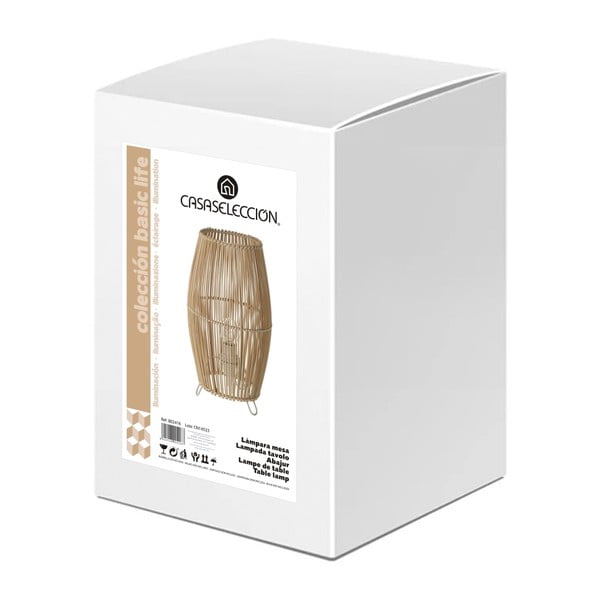 Bambusová stolní lampa v přírodní barvě s bambusovým stínidlem (výška 29 cm) Natural Way – Casa Selección-image-3