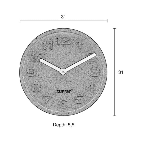 Korkové nástěnné hodiny Zuiver Cork, ø 31 cm-image-1