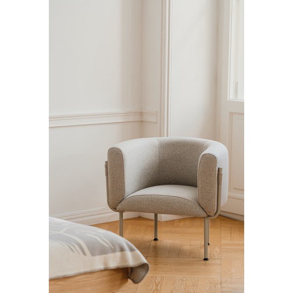 Šedé vlněné křeslo Ubi – noo.ma-image-1