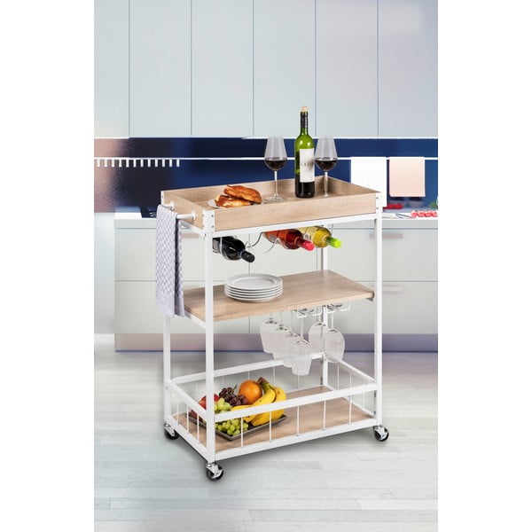 Servírovací stolek na kolečkách 40x80 cm Rustico – Wenko-image-1